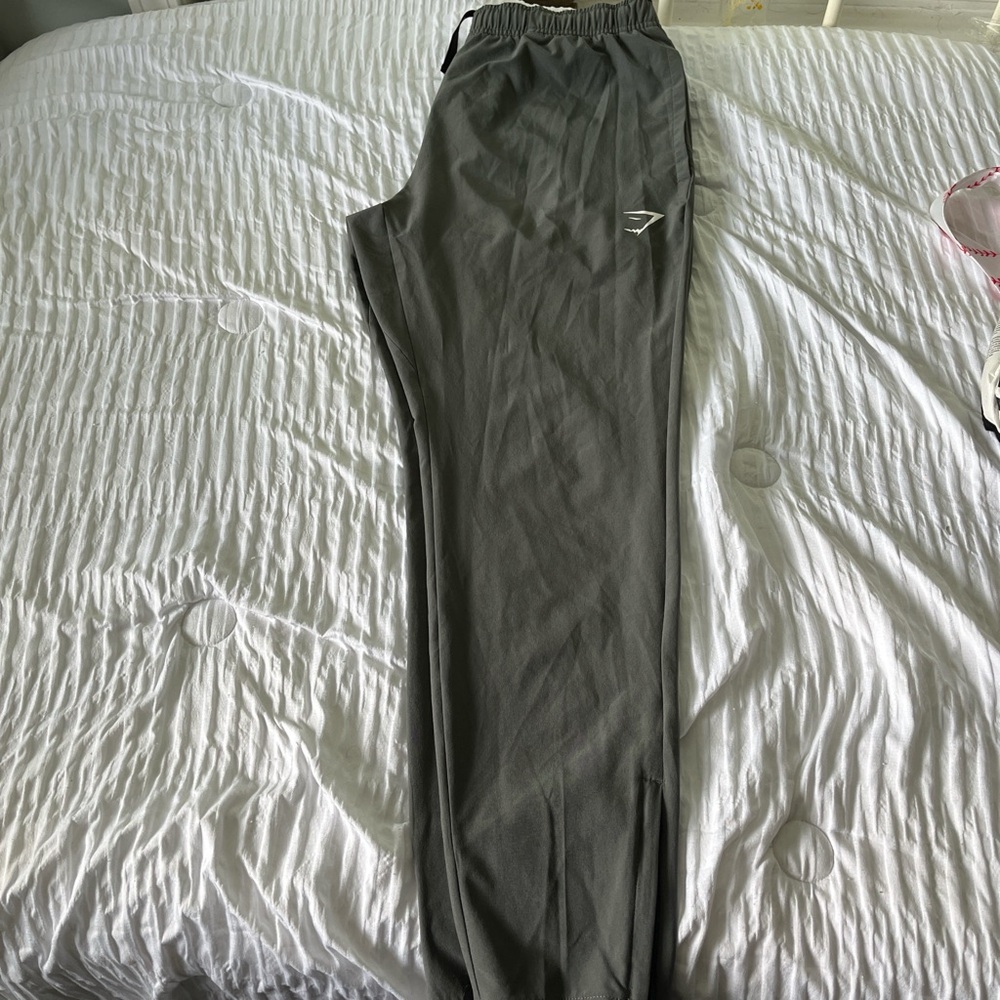 Gymshark Gray Sweatpants Elastic Cuffs Cotton-Blend